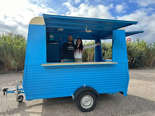 food truck caravan people