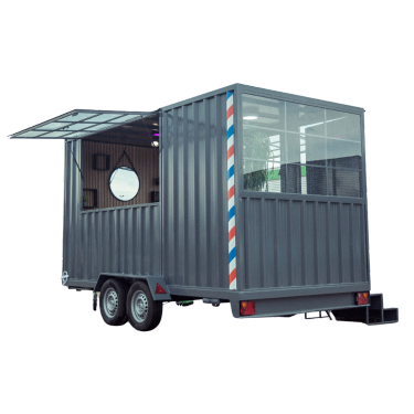 peluquería móvil en food truck LACOMMA lista para trabajar en eventos