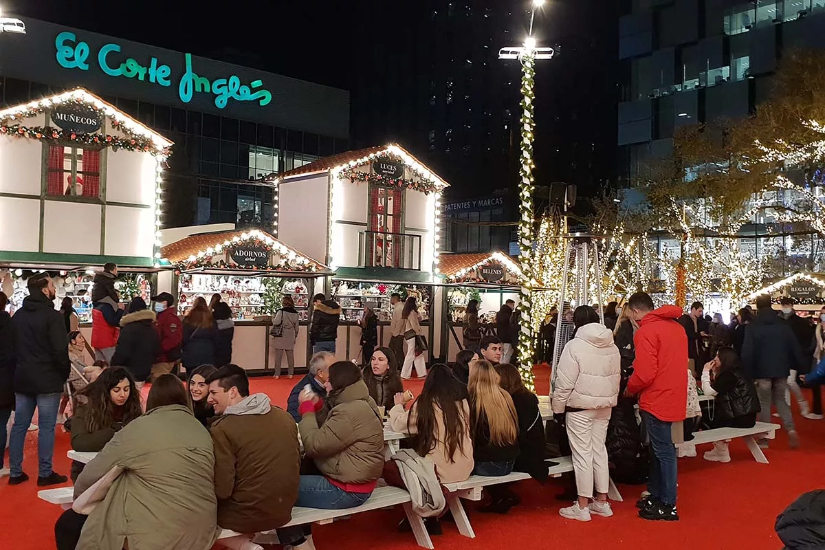 ood truck Pollos Muñoz en el mercadillo de Navidad de El Corte Inglés Madrid.