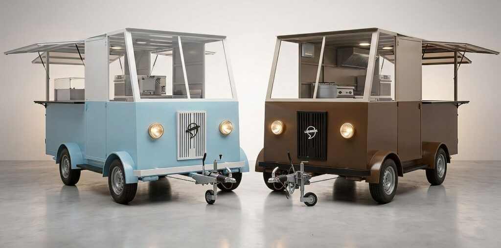 Remolque food truck modelo Foodie con homologación europea COC en acero inoxidable